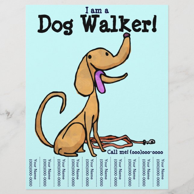 I am a Dog Walker Flyer (Front)
