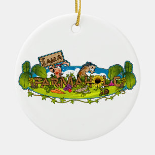 I Am A Farmaholic Christmas Ornament