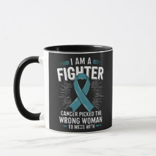 I Am A Fighter Cancer Picked The Wrong Woman Mug
