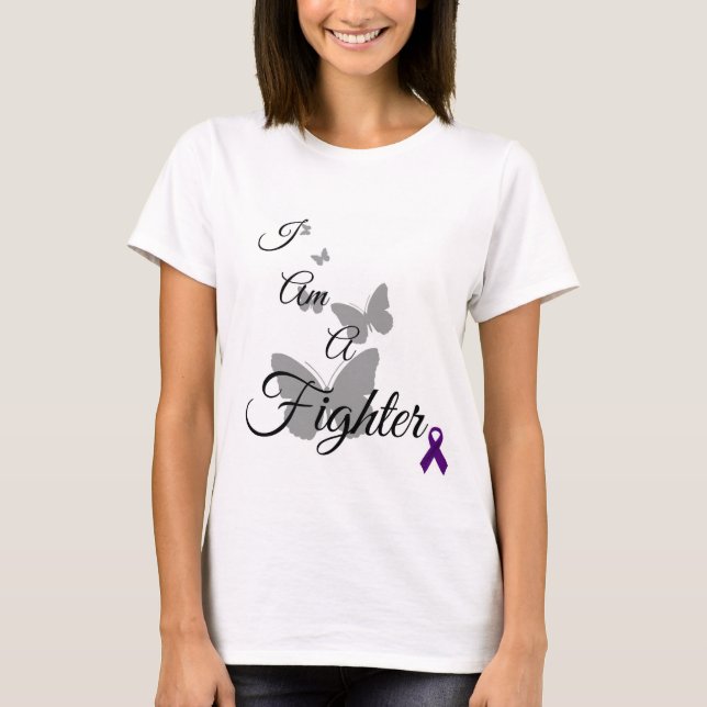 I Am A Fighter Fibromyalgia TShirt (Front)