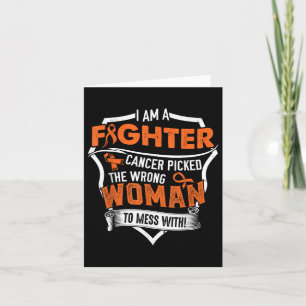 I Am A Fighter- Leukaemia Cancer Awareness Support Card