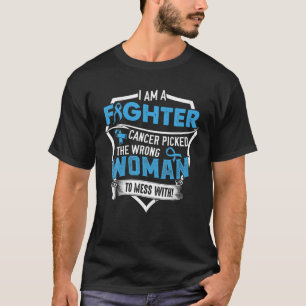 I Am A Fighter- Lymphedema Awareness Supporter Rib T-Shirt