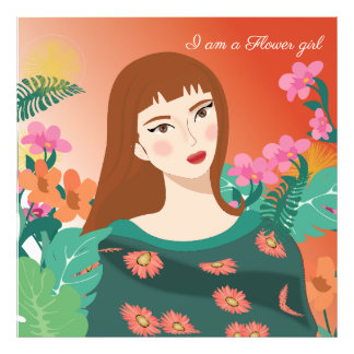  I am a flower girl Photo Print