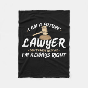 I Am A Future Lawyer Fleece Blanket