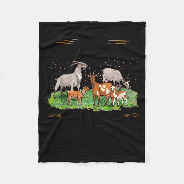 I Am A Goataholic On The Road To Recovery Goat Lov Fleece Blanket (Front)