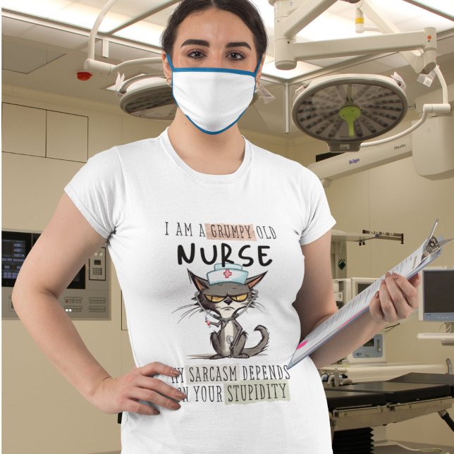 I am a grumpy old nurse sarcastic cat T-Shirt (Creator Uploaded)