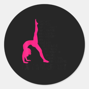 I Am A Gymnast Classic Round Sticker