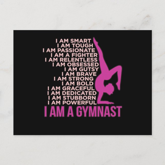 I Am A Gymnast Gymnastics Gymnastic Sports Lover G Postcard (Front)