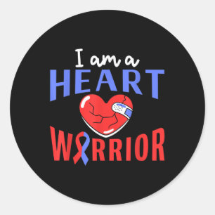 I Am A Heart Warrior _ Cardiology _ Heart Health A Classic Round Sticker