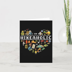 I Am A Hikeaholic Hiking Addict Vintage Sunset Nat Card