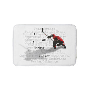 I am a Hockey Player Bath Mat