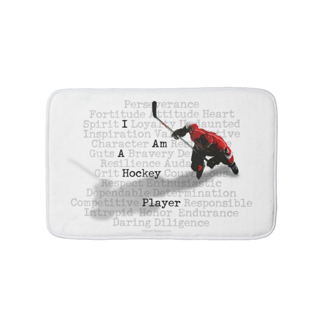 I am a Hockey Player Bath Mat (Front)