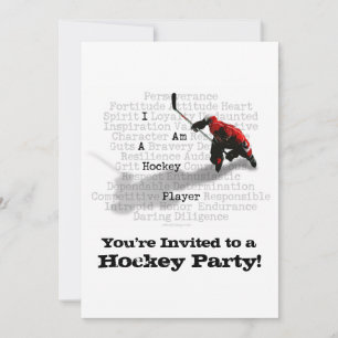 I am a Hockey Player party Invitation