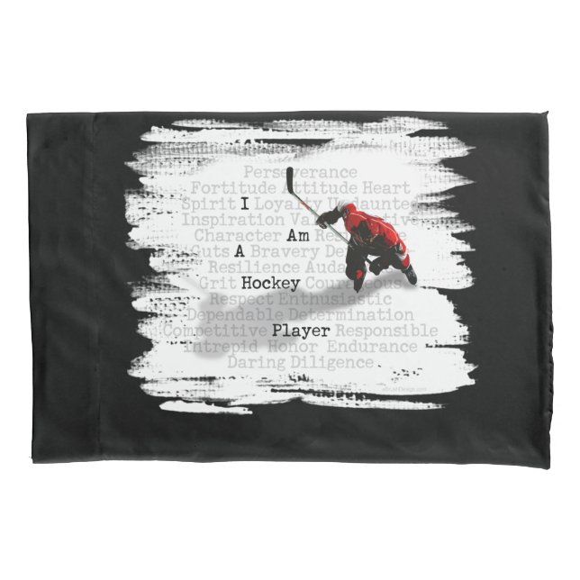 I am a Hockey Player Pillowcase (Front)