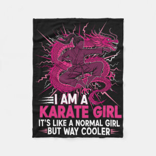 I Am A Karate Girl Quote For Girls 2 Fleece Blanket