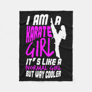 I Am A Karate Girl Quote For Girls Comfort Colors Fleece Blanket