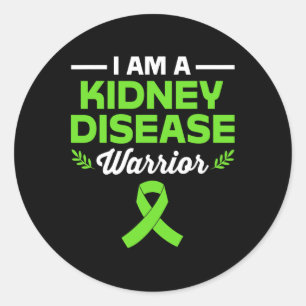 I Am A Kidney Disease Warrior Classic Round Sticker
