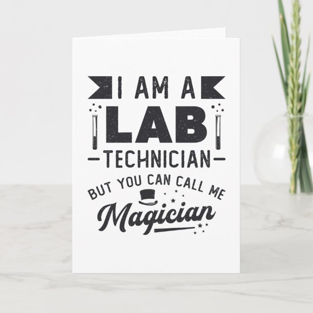 I Am A Lab Technician Science Laboratory Gift Card (Front)