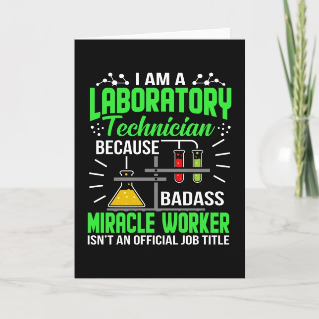 I am A Laboratory Technician Laboratory Pun Card (Front)