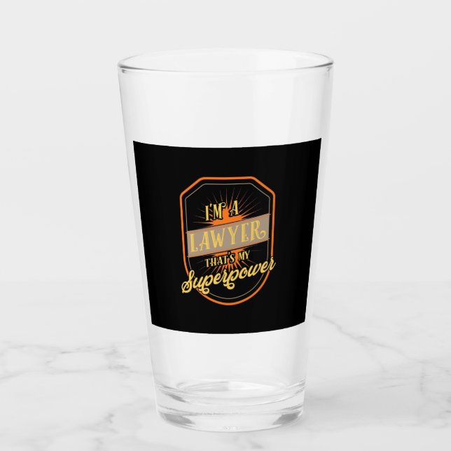 I Am A Lawyer Glass (Front)