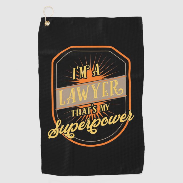 I Am A Lawyer Golf Towel (Front)