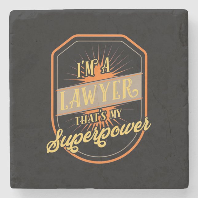 I Am A Lawyer Stone Coaster (Front)