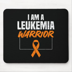 I Am A Leukaemia Warrior Awareness Orange Ribbon M Mouse Pad