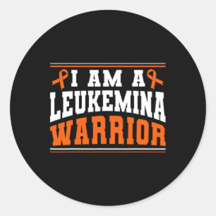 I Am A Leukaemia Warrior Blood Cancer Survivor Classic Round Sticker