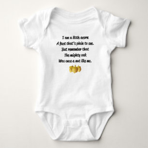 "I am a little acorn" poem Baby Bodysuit
