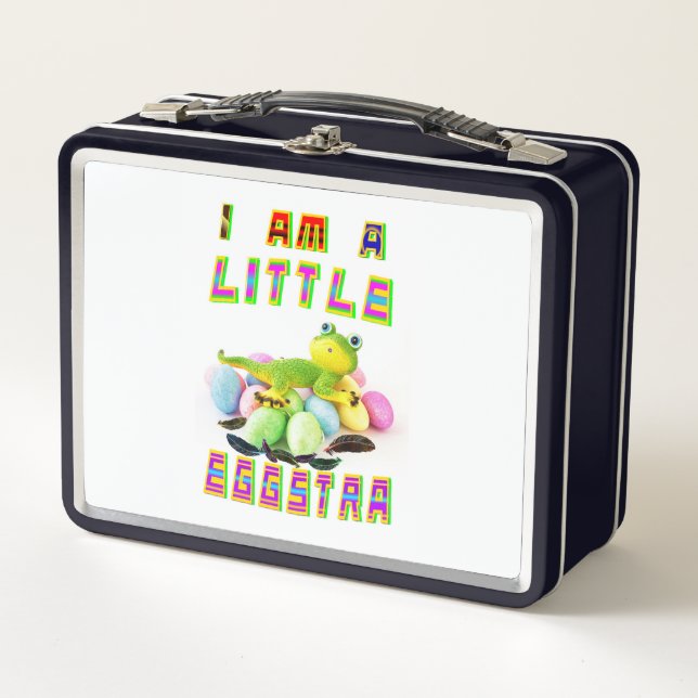 I Am A Little Eggstra Metal Lunch Box (Front)