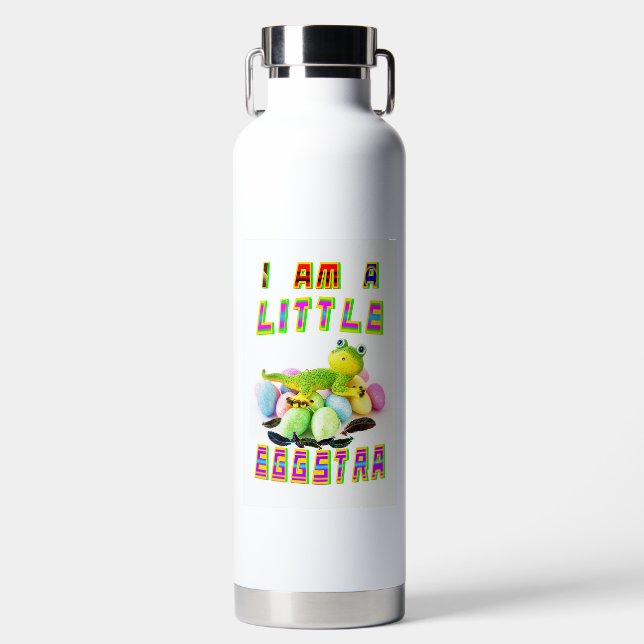 I Am A Little Eggstra Water Bottle (Front)
