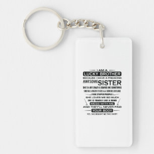 I Am A Lucky Brother Gifts For Brother Key Ring
