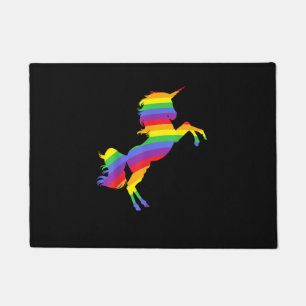 I Am A Magic! Rainbow Unicorn Color Wonder T-Shirt Doormat