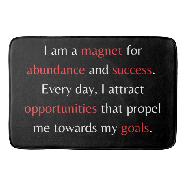 I am a magnet for abundance and success bath mat (Front)
