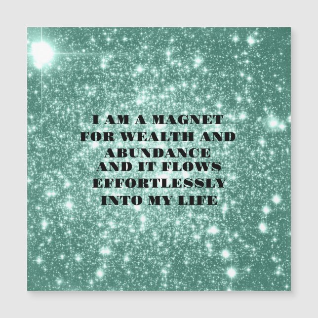 I Am a Magnet For Wealth Affirmation Sticker (Front)