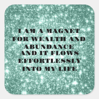 I Am a Magnet For Wealth Affirmation Sticker