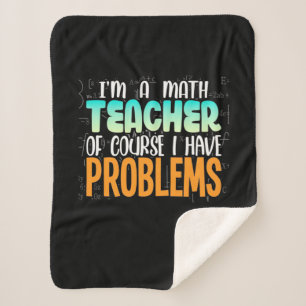 I Am A Math Teacher Sherpa Blanket