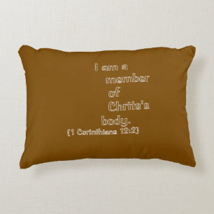 I AM A MEMBER OF CHRIST’S BODY. DECORATIVE CUSHION