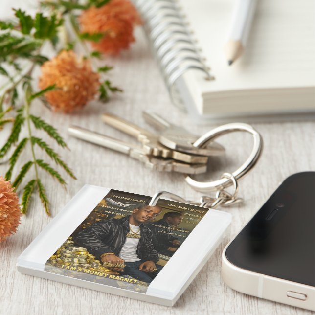 I AM A MONEY MAGNET KEYCHAIN (Front Right)