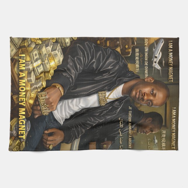 I AM A MONEY MAGNET KITCHEN TOWEL (Horizontal)