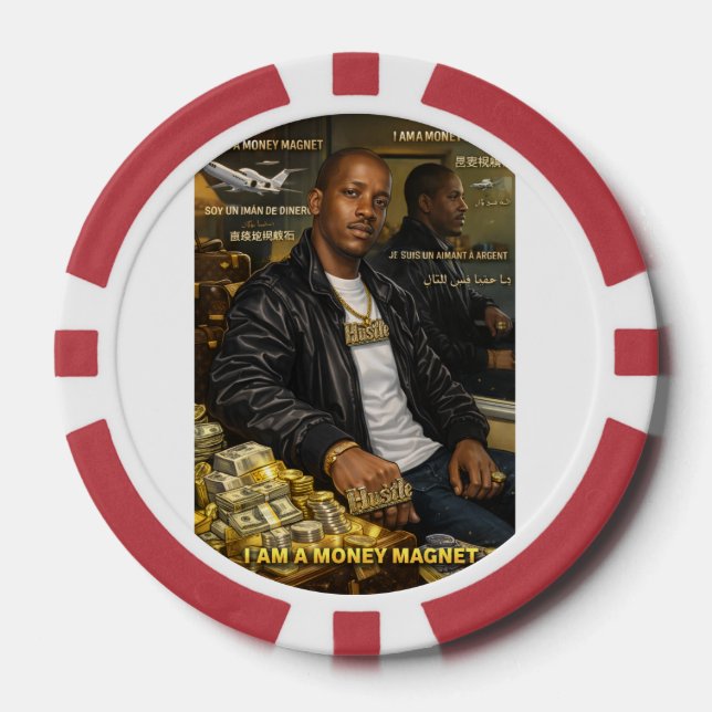 I AM A MONEY MAGNET POKER CHIPS (Front)