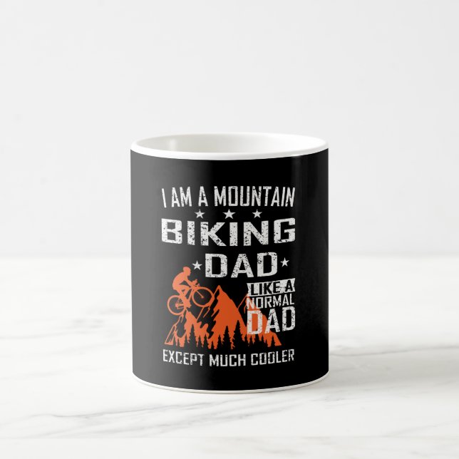 I Am A Mountain Biking Dad Gift Idea Coffee Mug (Center)