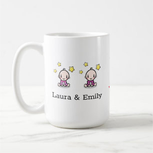 I Am A Mum Of Twins Mug, New Mum Gift, 2 Girls, Coffee Mug