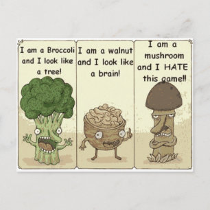 I am a mushroom postcard