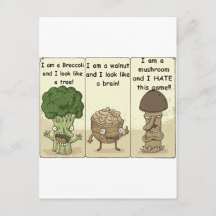 I am a mushroom postcard