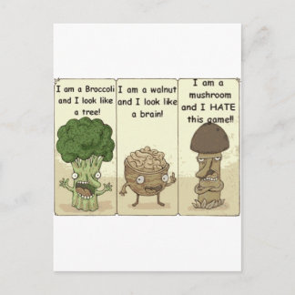 I am a mushroom postcard