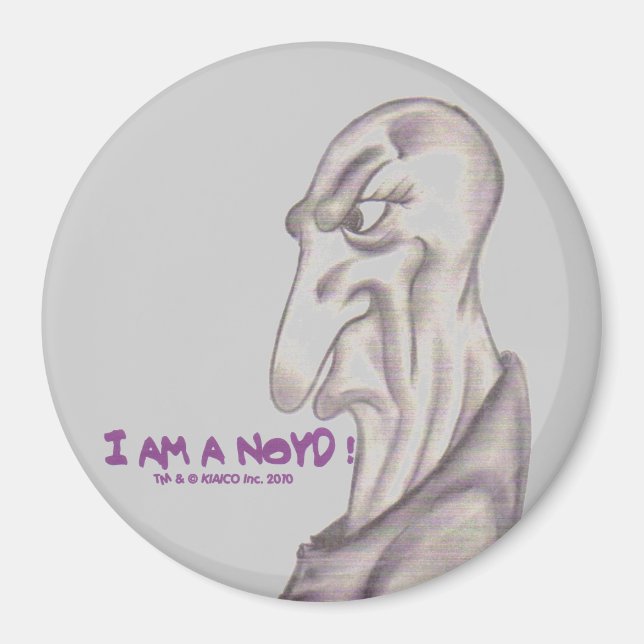 I AM A NOYD! Large Round Magnet (Front)