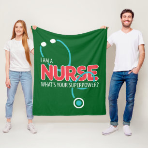 I am a Nurse Fleece Blanket