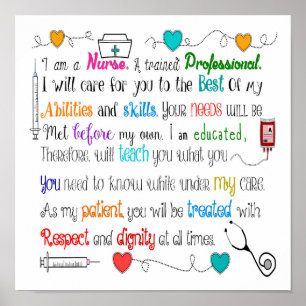 I Am A Nurse Poster II