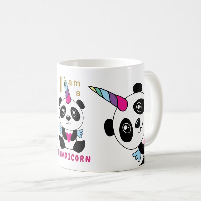 I Am A Pandicorn - Cute Panda Unicorn Coffee Mug (Front Right)